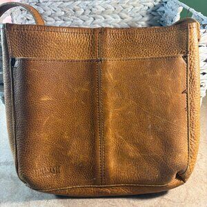 Duluth Trading Lifetime Leather Pebbled Crossbody Sling Purse